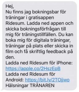 Bild: Sms marknasföring Ridesum